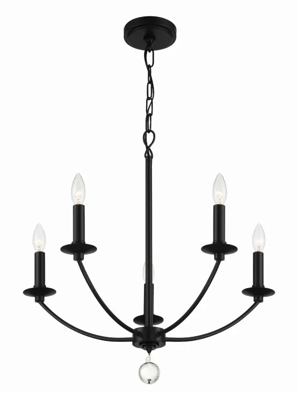 Mila 23" Black Chandelier - Image 5