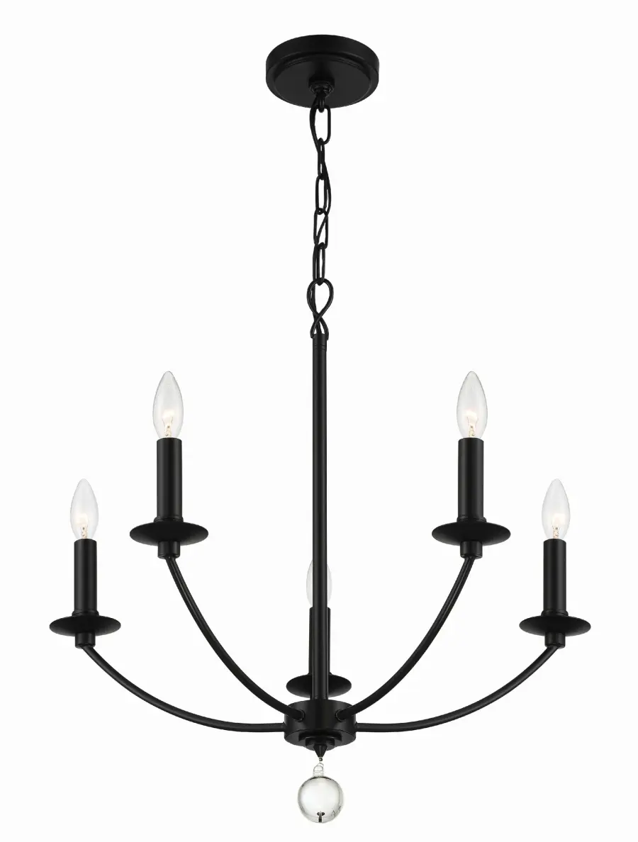 Mila 23" Black Chandelier - Image 5