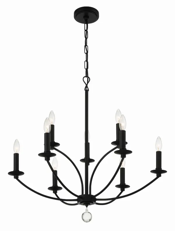 Mila 28" Black Chandelier - Image 2