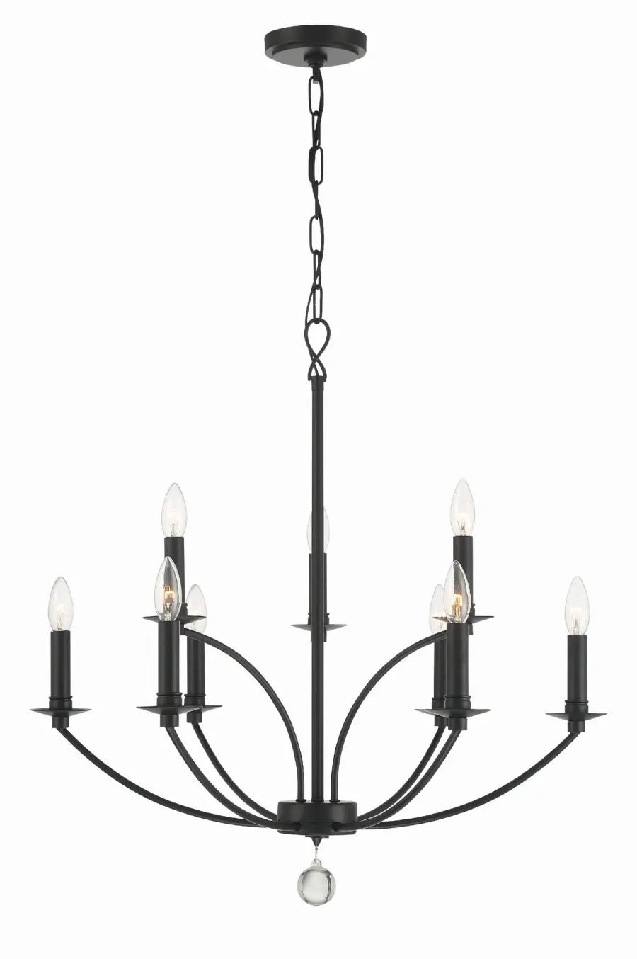 Mila 28" Black Chandelier - Image 3