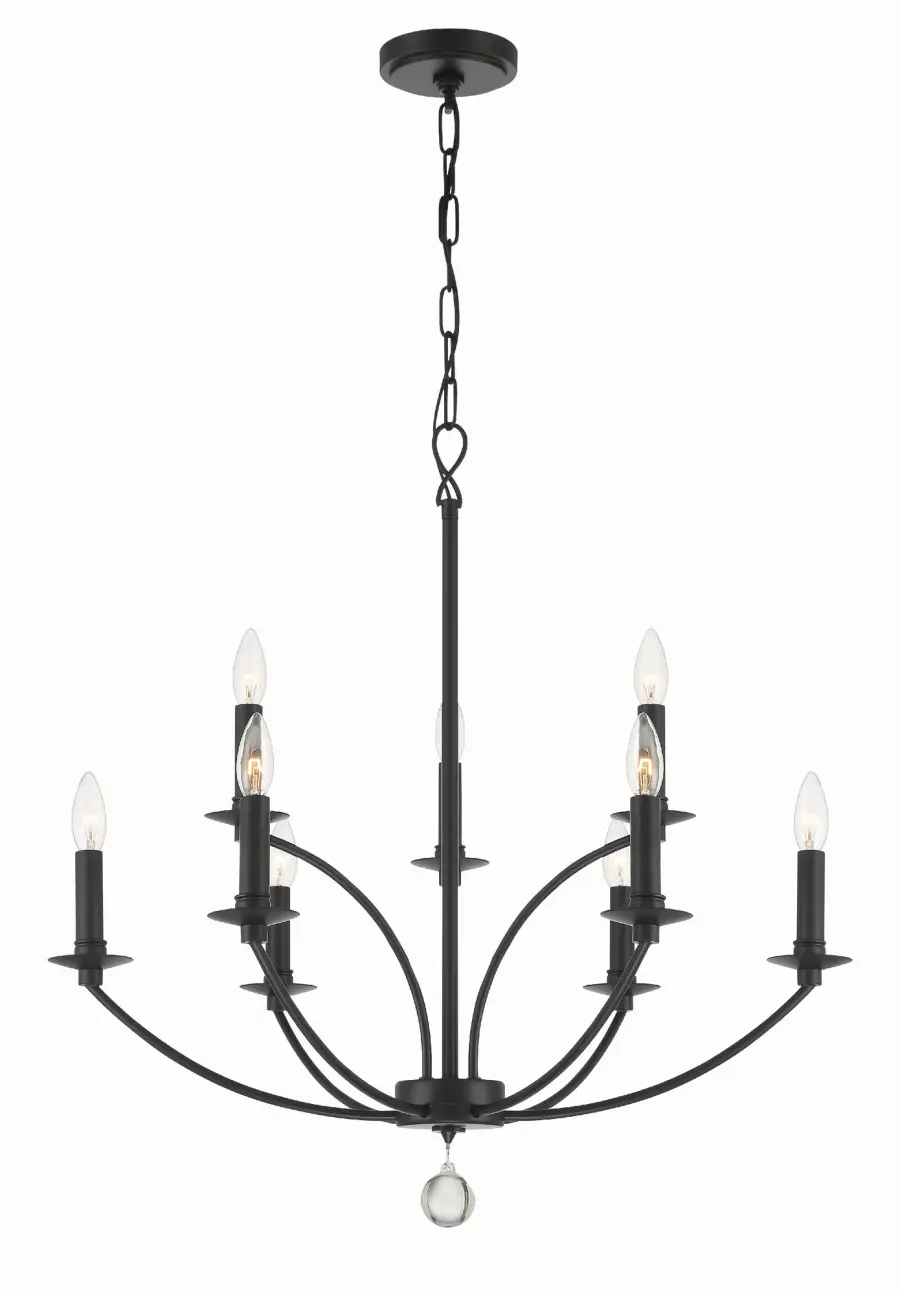 Mila 28" Black Chandelier - Image 5