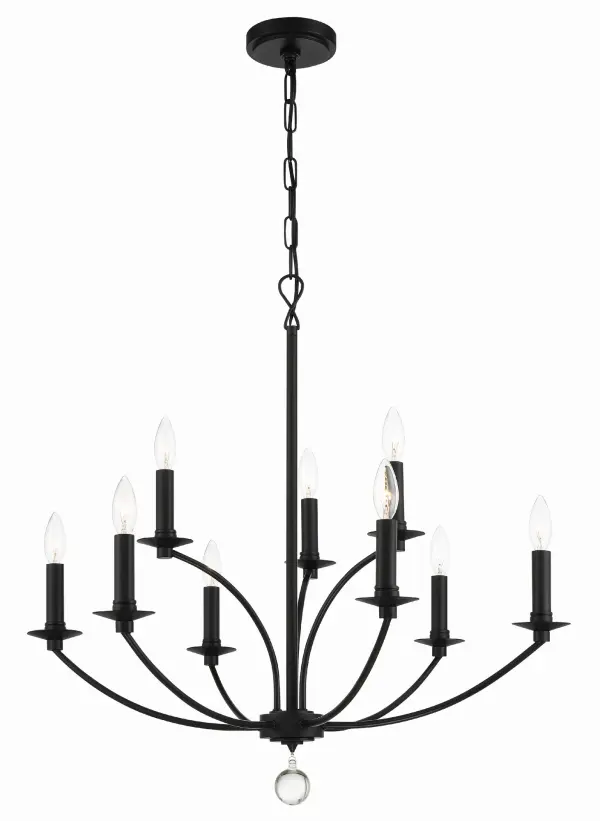 Mila 28" Black Chandelier - Image 6