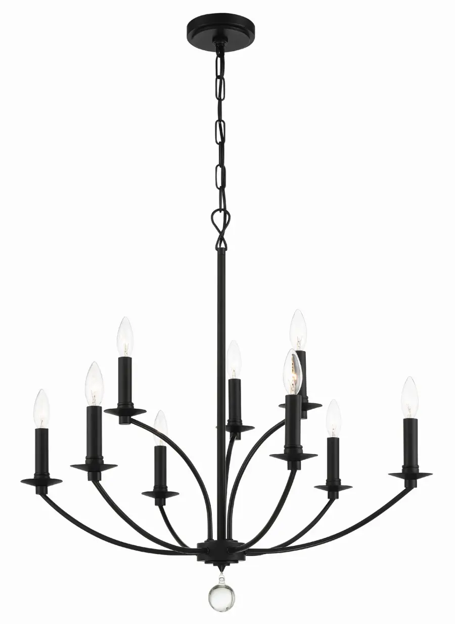 Mila 28" Black Chandelier - Image 6