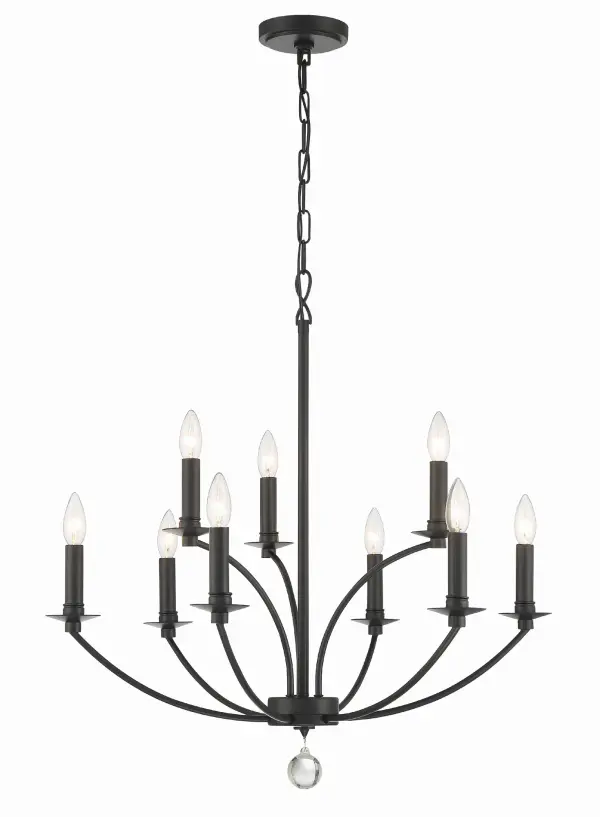 Mila 28" Black Chandelier - Image 7
