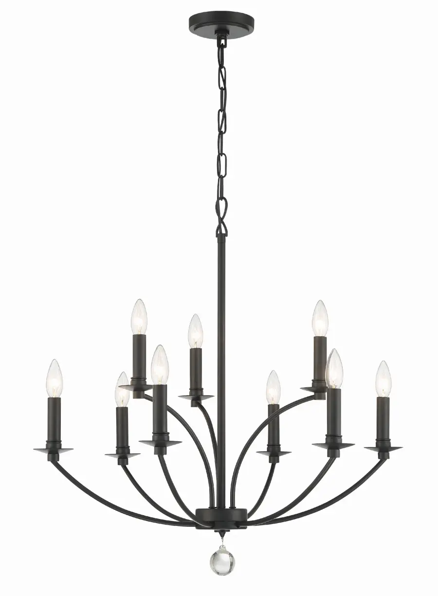 Mila 28" Black Chandelier - Image 7