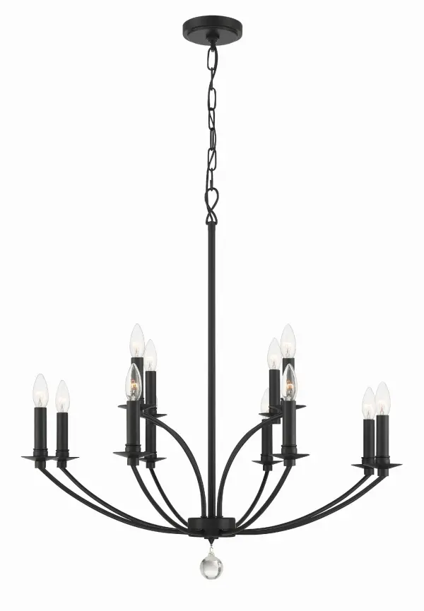 Mila 32" Black Chandelier - Image 2