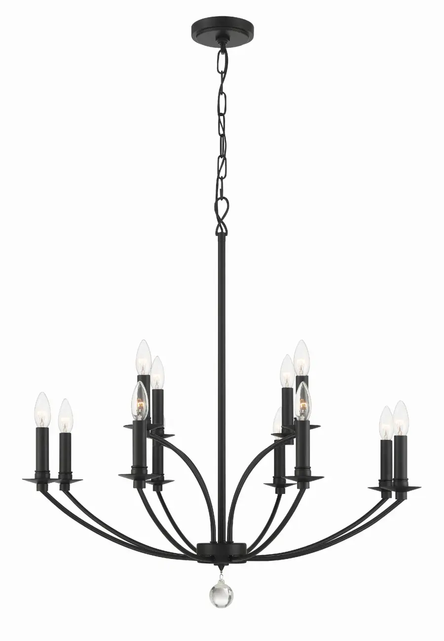 Mila 32" Black Chandelier - Image 2