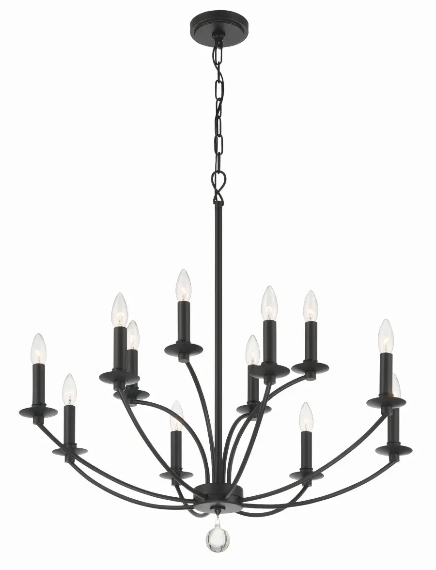 Mila 32" Black Chandelier - Image 3