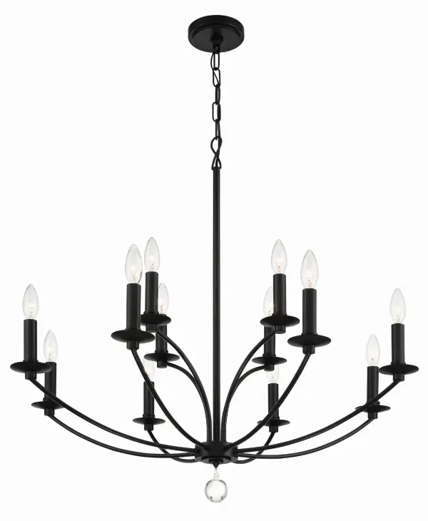 Mila 32" Black Chandelier - Image 5
