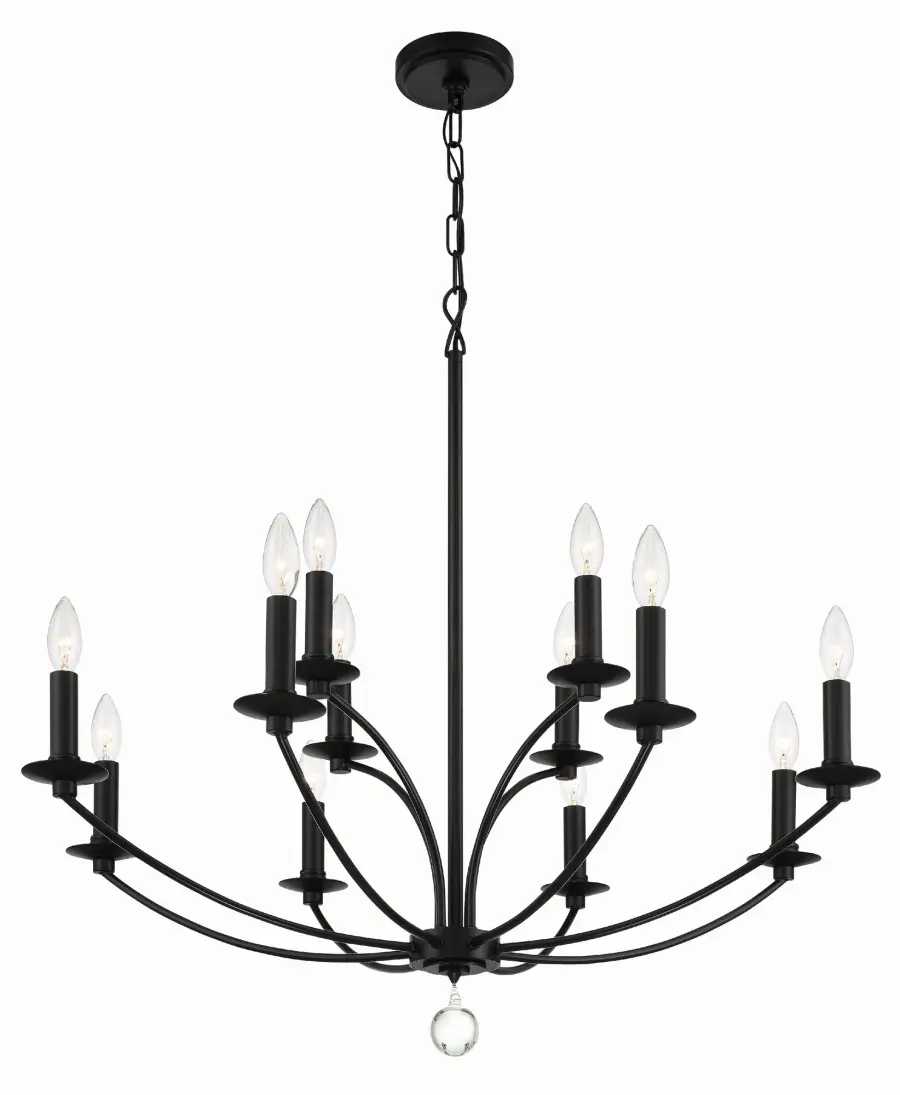 Mila 32" Black Chandelier - Image 5