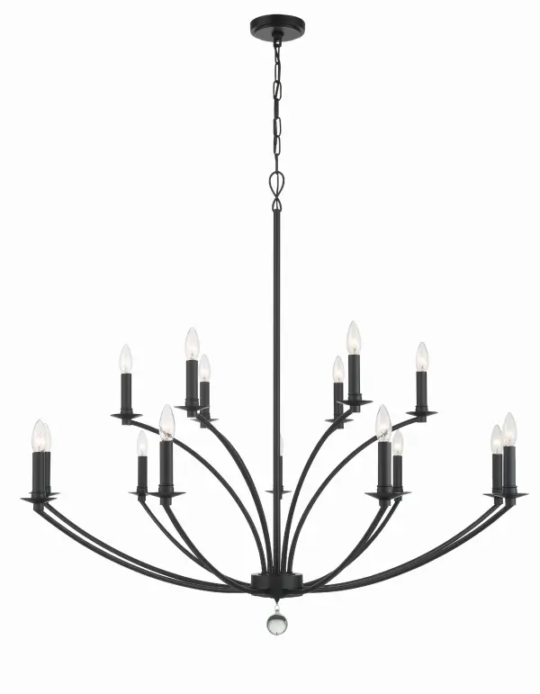 Striking 48" Farmhouse Chandelier with Minimalist Elegance - Image 2