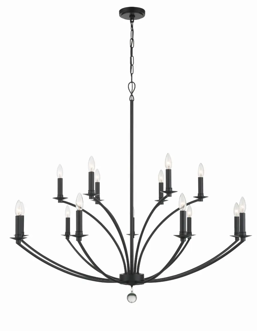 Striking 48" Farmhouse Chandelier with Minimalist Elegance - Image 2