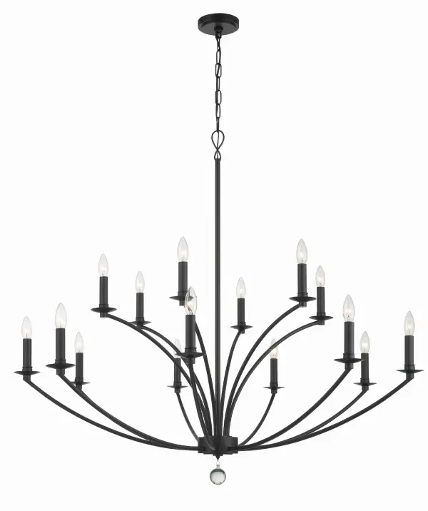 Striking 48" Farmhouse Chandelier with Minimalist Elegance - Image 3