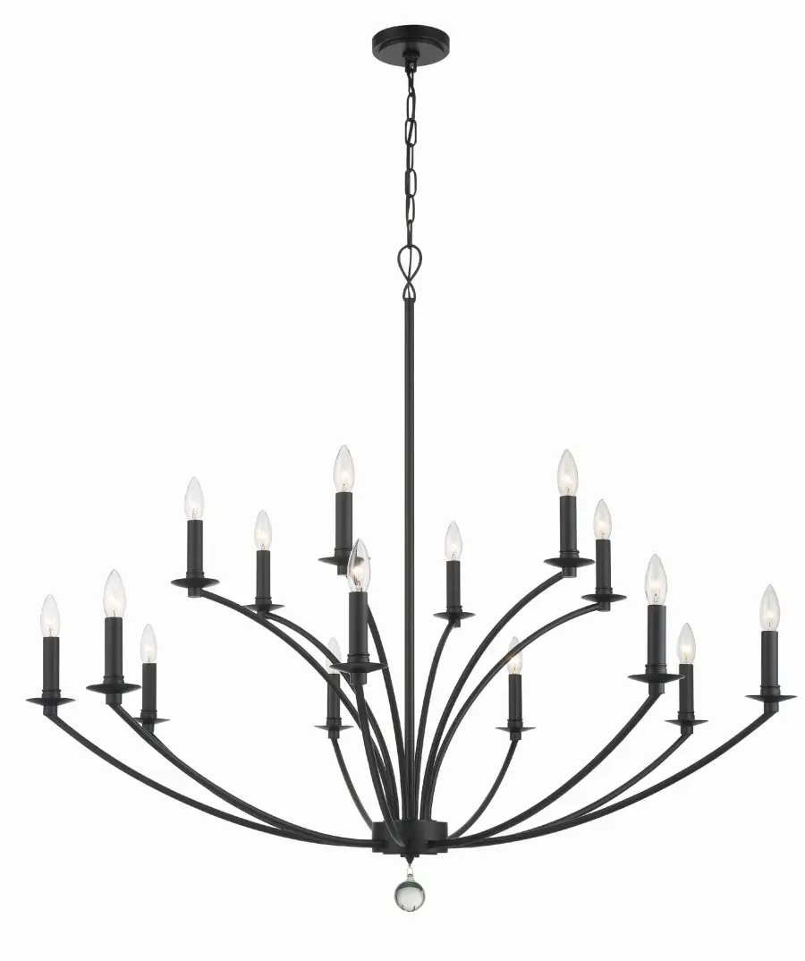Striking 48" Farmhouse Chandelier with Minimalist Elegance - Image 3