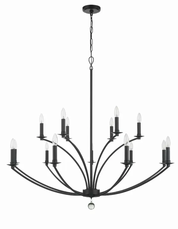 Striking 48" Farmhouse Chandelier with Minimalist Elegance - Image 4