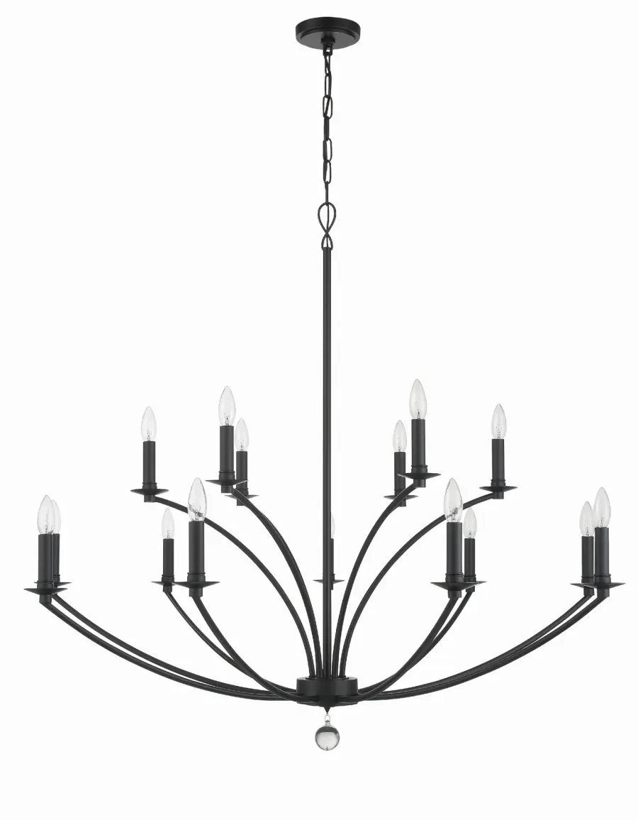 Striking 48" Farmhouse Chandelier with Minimalist Elegance - Image 4