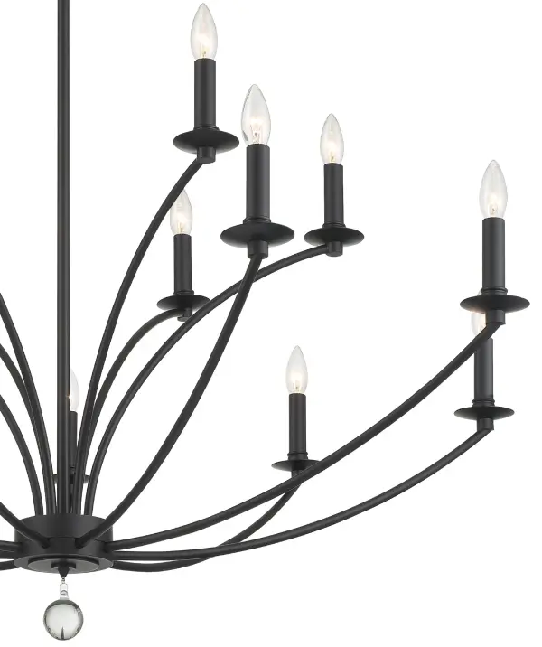Striking 48" Farmhouse Chandelier with Minimalist Elegance - Image 5