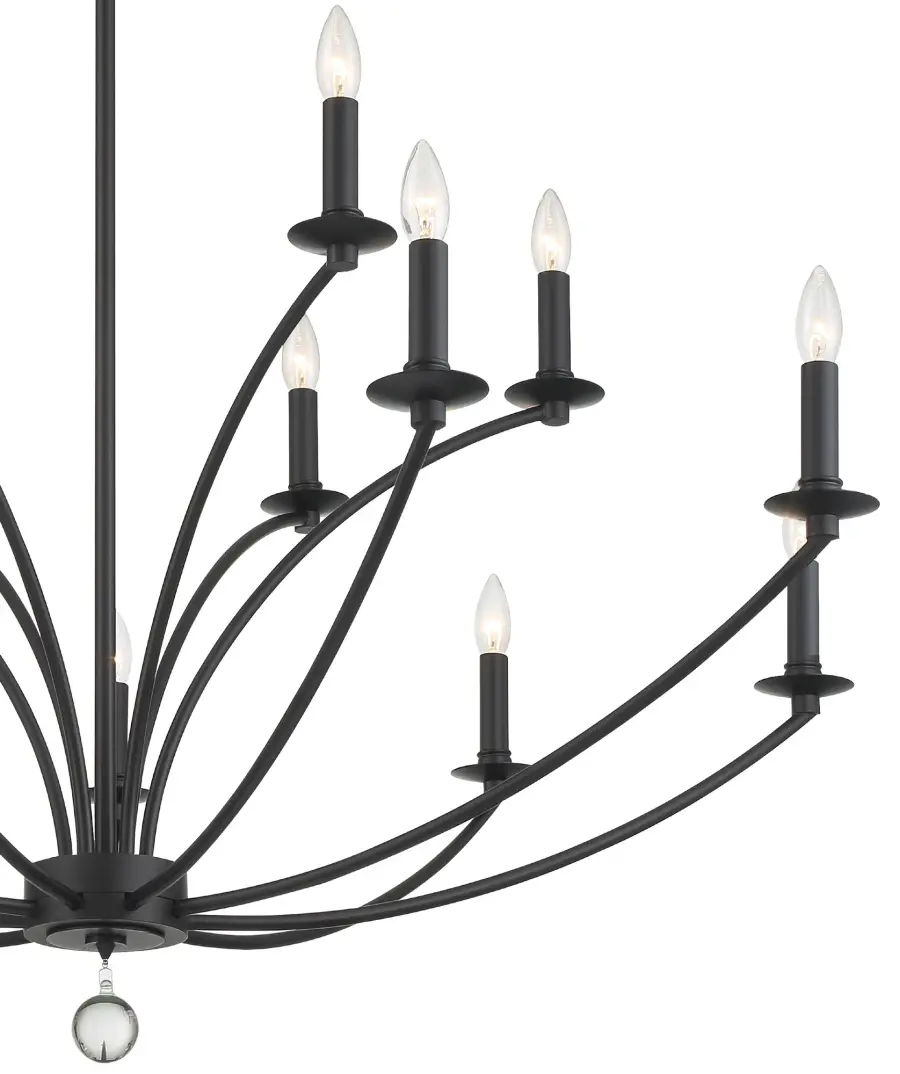 Striking 48" Farmhouse Chandelier with Minimalist Elegance - Image 5
