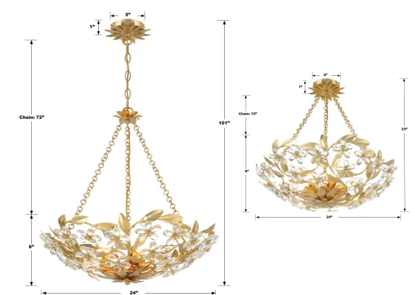 Marselle 24" Crystal Chandelier - Image 9