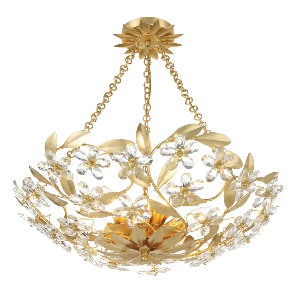 Marselle 24" Semi Flush Mount in Antique Gold - Image 1