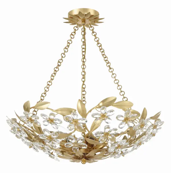 Marselle 24" Semi Flush Mount in Antique Gold - Image 3
