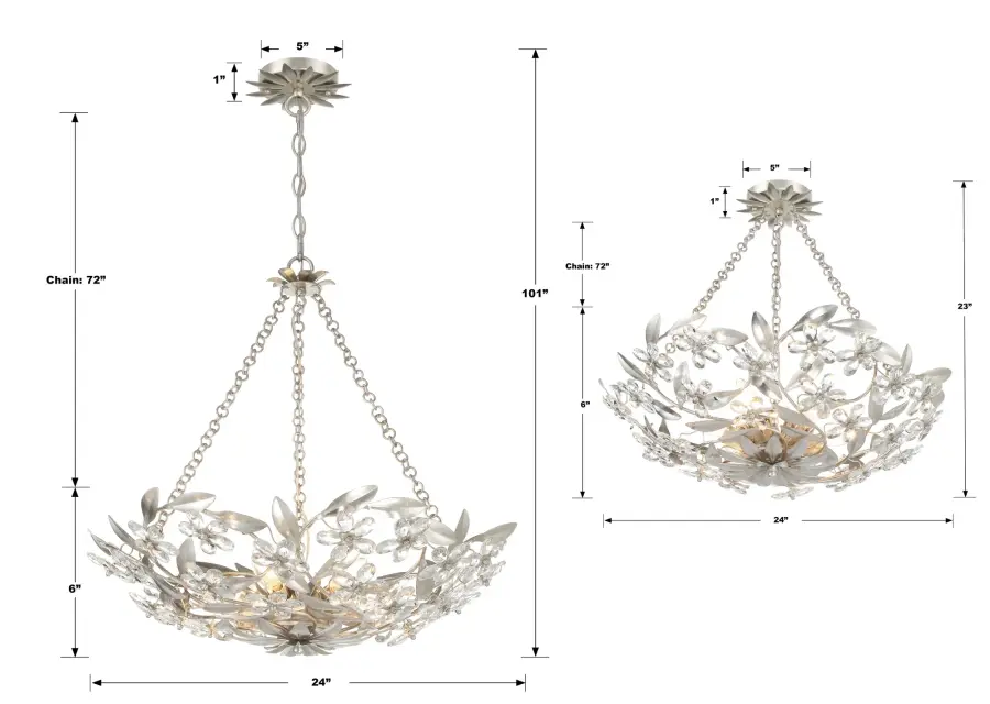 Marselle 24" Semi Flush Mount in Antique Gold - Image 23