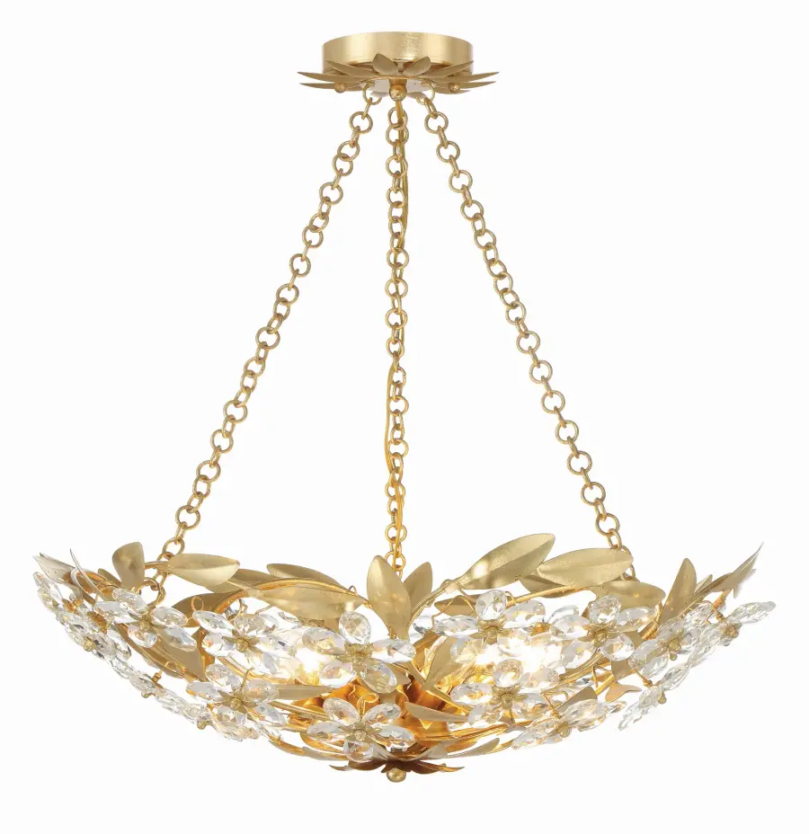 Marselle 24" Semi Flush Mount in Antique Gold - Image 4