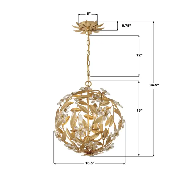 Marselle 16.5" Crystal Chandelier - Image 7