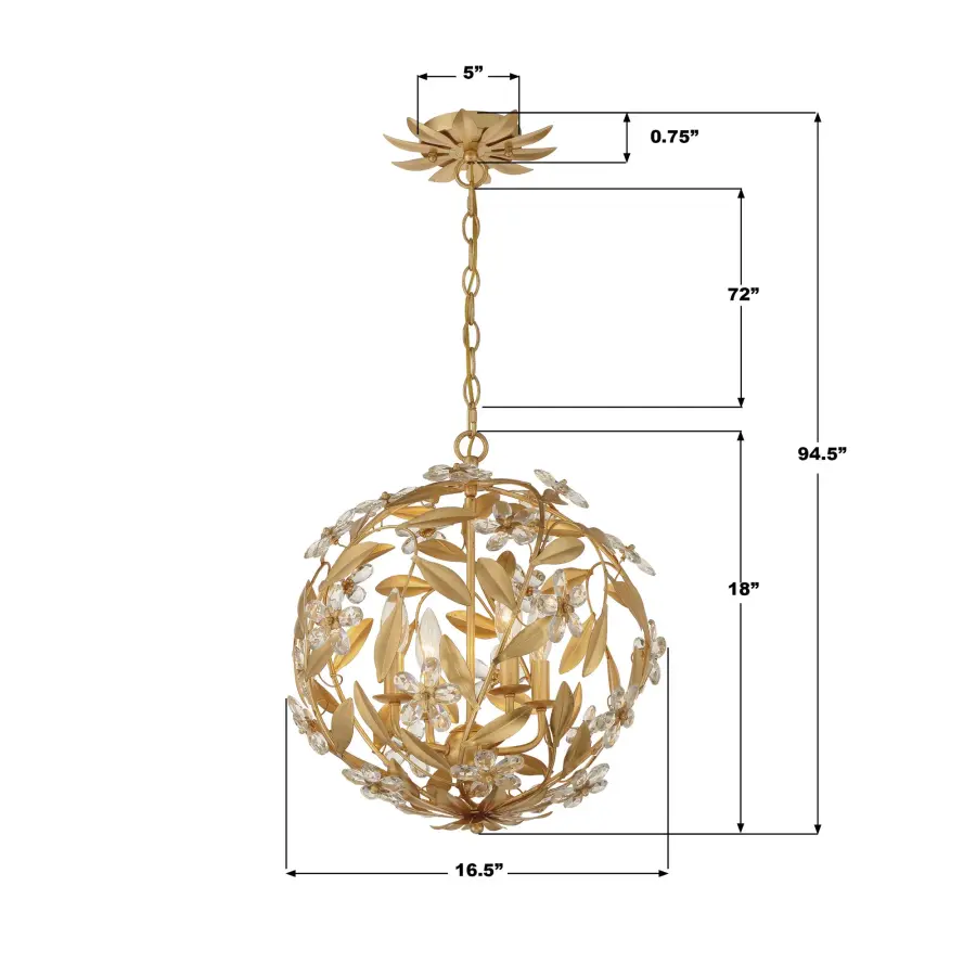 Marselle 16.5" Crystal Chandelier - Image 7