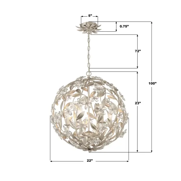 Marselle 22" Crystal Chandelier in Antique Gold - Image 26