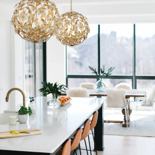Marselle 22" Crystal Chandelier in Antique Gold - Image 7