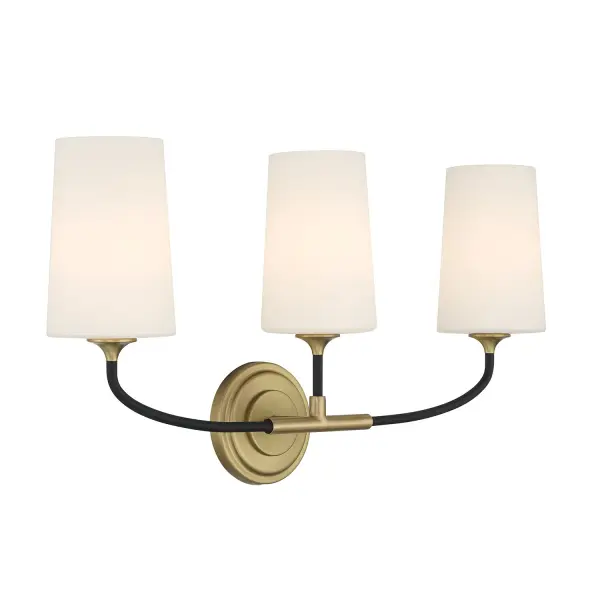 Elegant Farmhouse Vanity Light with Industrial Gold Accents - Image 3