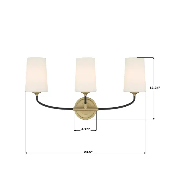 Elegant Farmhouse Vanity Light with Industrial Gold Accents - Image 7