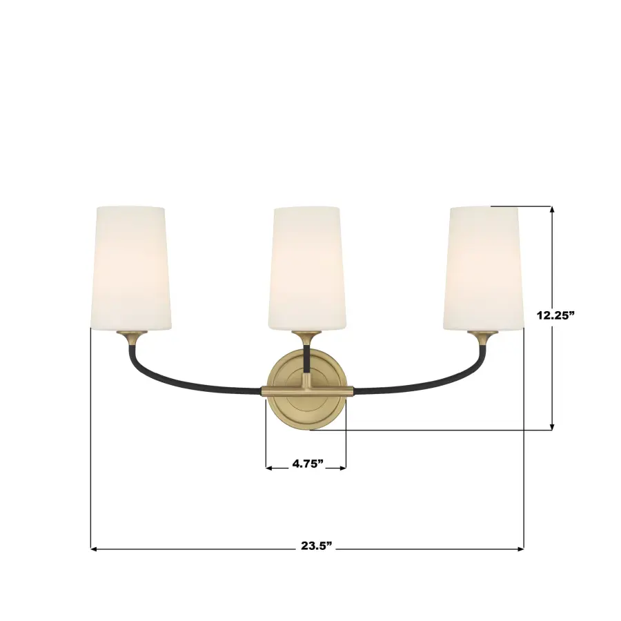 Elegant Farmhouse Vanity Light with Industrial Gold Accents - Image 7