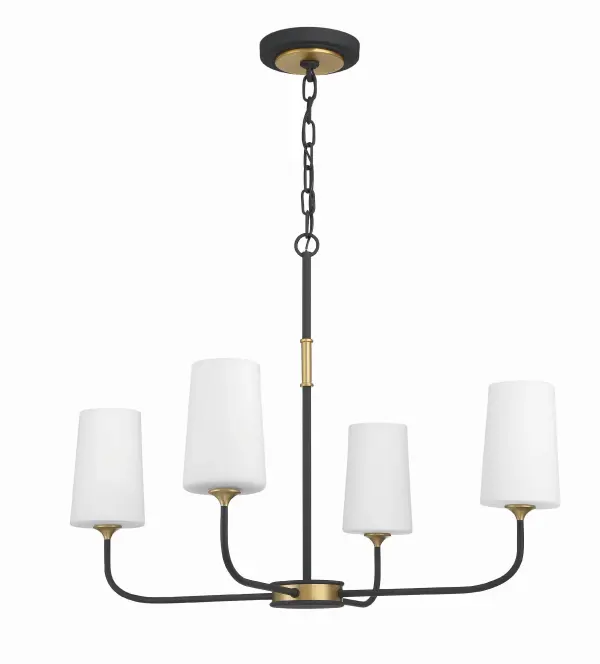 Elegant Farmhouse Chandelier with Industrial Gold Accents - Image 2
