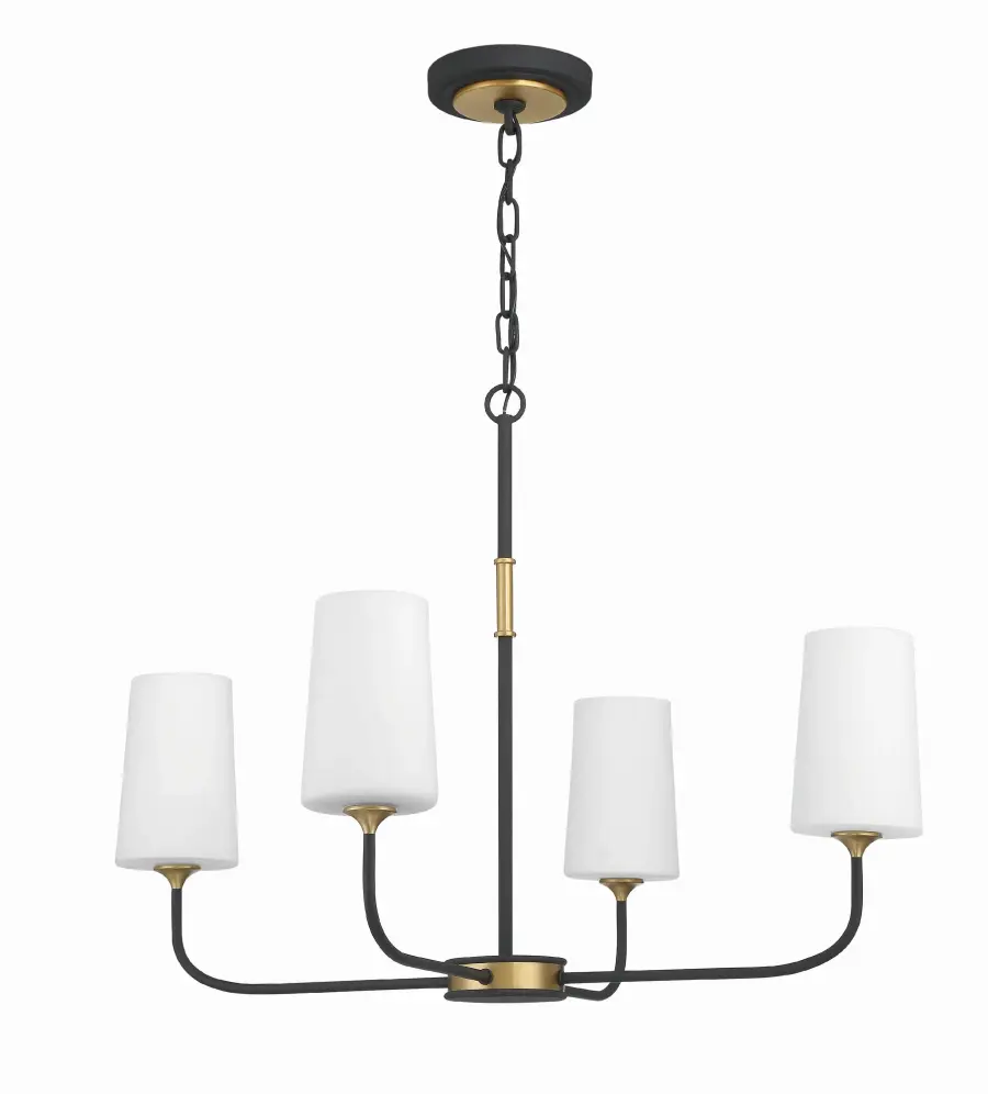 Elegant Farmhouse Chandelier with Industrial Gold Accents - Image 2