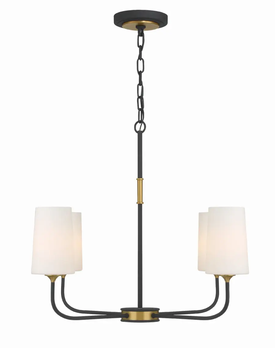 Elegant Farmhouse Chandelier with Industrial Gold Accents - Image 3