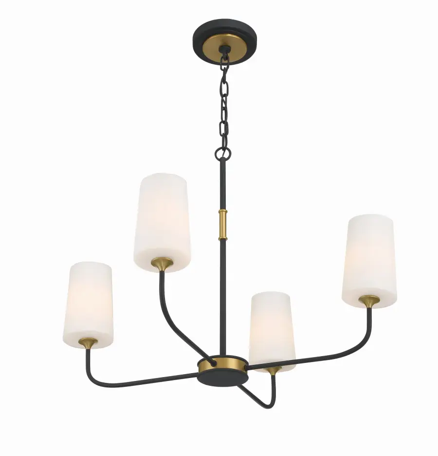 Elegant Farmhouse Chandelier with Industrial Gold Accents - Image 4