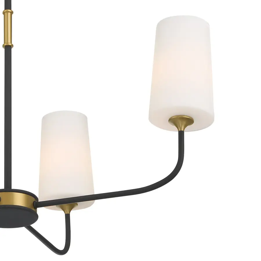 Elegant Farmhouse Chandelier with Industrial Gold Accents - Image 5