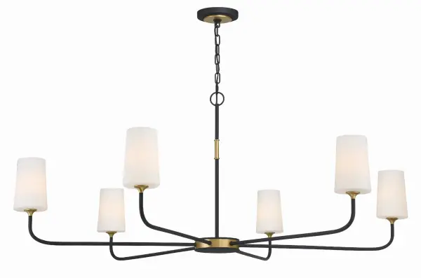 Striking 54" Linear Chandelier Blends Farmhouse Charm with Industrial Edge - Image 1