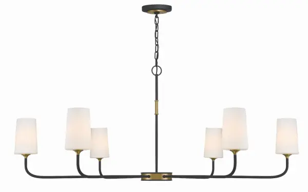 Striking 54" Linear Chandelier Blends Farmhouse Charm with Industrial Edge - Image 3