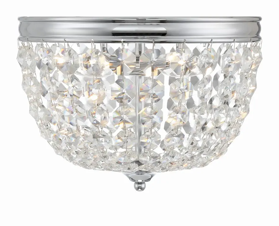 Nola 11.5" Crystal Flush Mount in Black Forged - Image 15
