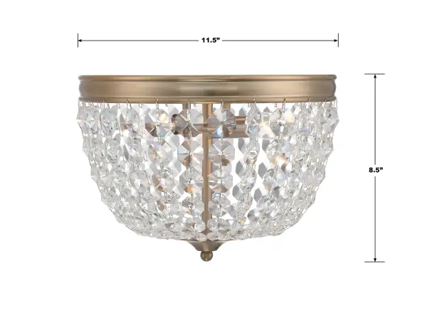 Nola 11.5" Crystal Flush Mount in Black Forged - Image 6