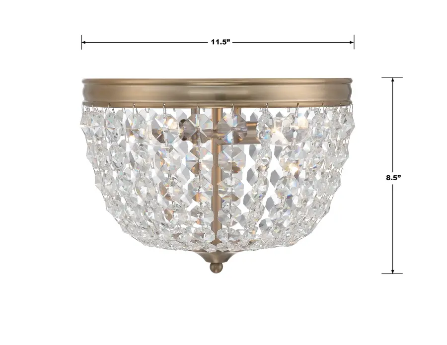 Nola 11.5" Crystal Flush Mount in Black Forged - Image 6
