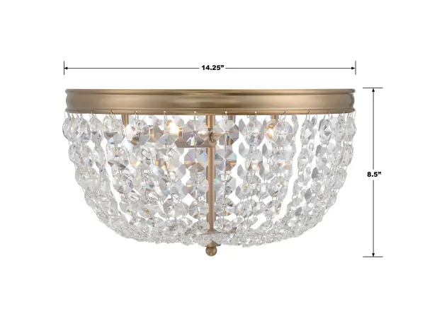 Nola 14.25" Flush Mount in Vibrant Gold - Image 6