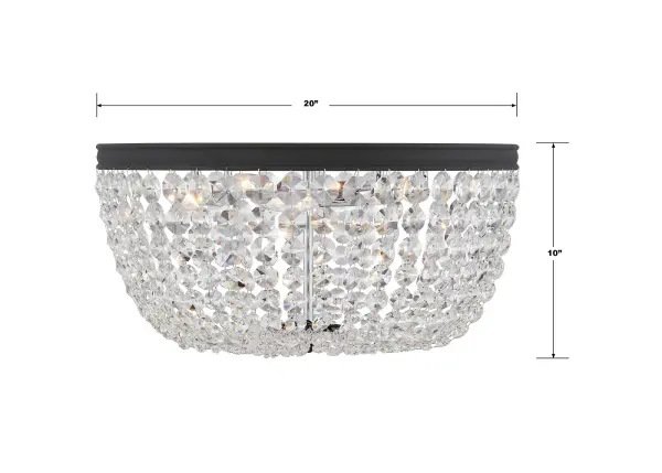 Nola 20" Crystal Flush Mount in Polished Chrome - Image 13