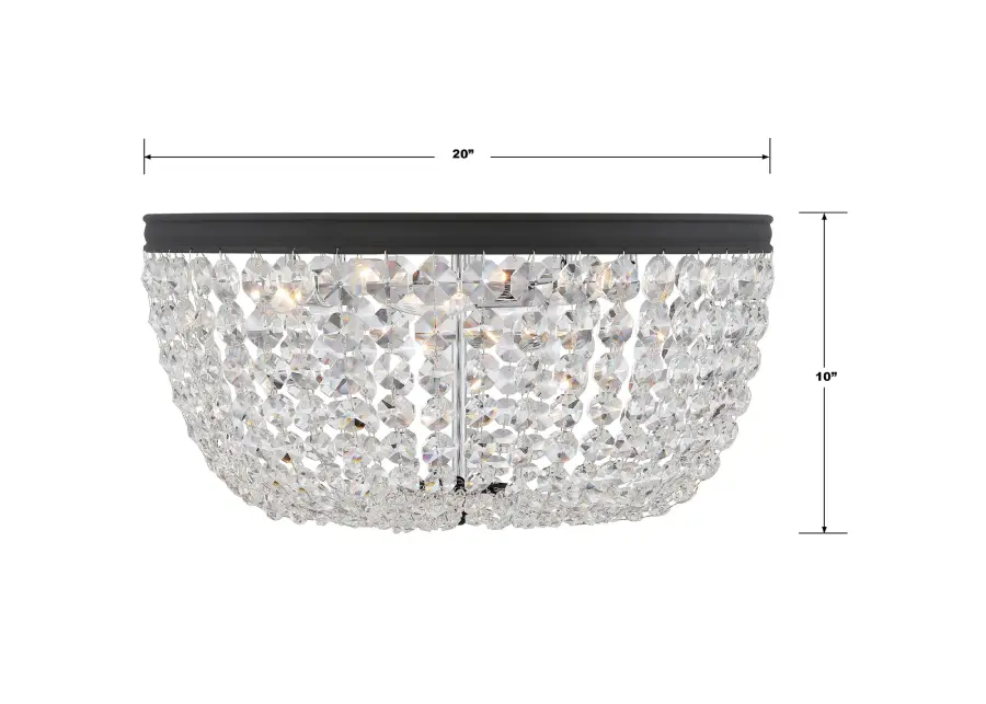 Nola 20" Crystal Flush Mount in Polished Chrome - Image 13