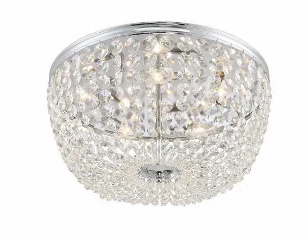 Nola 20" Crystal Flush Mount in Polished Chrome - Image 18