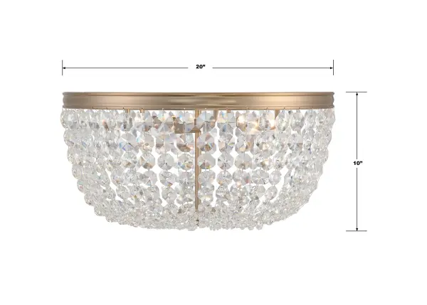 Nola 20" Crystal Flush Mount in Polished Chrome - Image 6