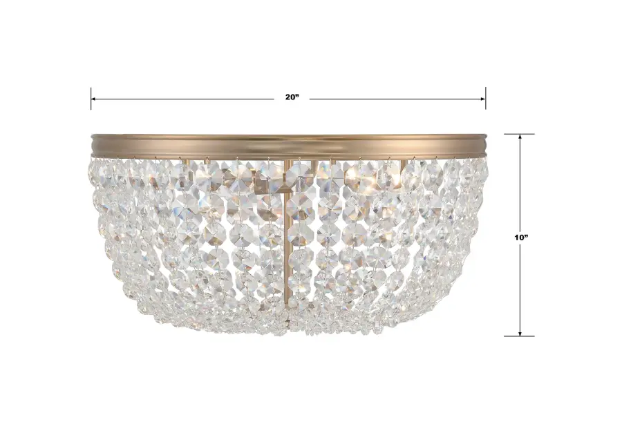 Nola 20" Crystal Flush Mount in Polished Chrome - Image 6